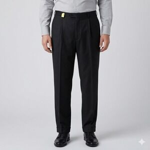 Men's Wearhouse Reserve Reda Super 110s Wool Dress Pants 40R Black